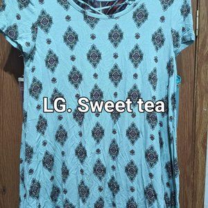 LG shirt. Sweet tea
